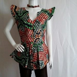 Ankara Fashion Sleeves Blouse